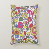 魅力的フローラ：シームレスなガーデンのテクスチャ アクセントクッション (正面(垂直))