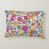 魅力的フローラ：シームレスなガーデンのテクスチャ アクセントクッション (裏面)