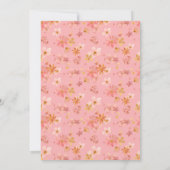 魅力的ペイント花柄の結婚前お茶会招待状 招待状 (裏面)