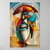 魅力的ペンギン – 雨の中のダンディキュービスト ポスター (正面)