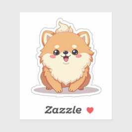 魅力的ポメラニア犬、泡立つかわいい喜び、小 シール