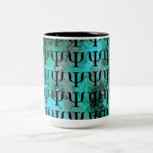 魅力的マーブルターコイズ心理学マグ ツートーンマグカップ (中央)