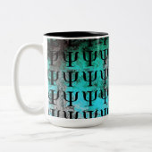 魅力的マーブルターコイズ心理学マグ ツートーンマグカップ (左)