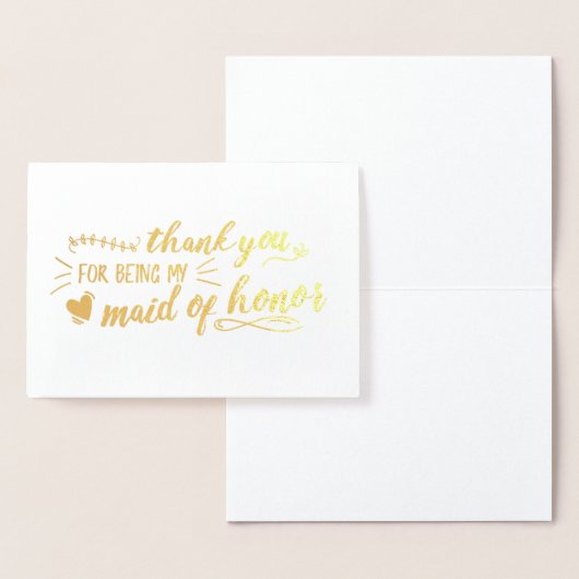 魅力的メイド・オブ・オーナー(花嫁付き添い人)ありがとう 箔カード (ディスプレー)