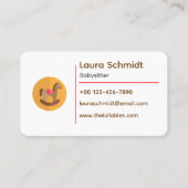 魅力的モダンよくはしゃぐBabysiatソフト自然 名刺 (正面)