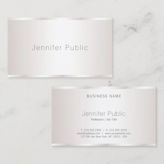 魅力的モダンデザイングラマーエレガントラグジュアリー 名刺 (正面/裏面)