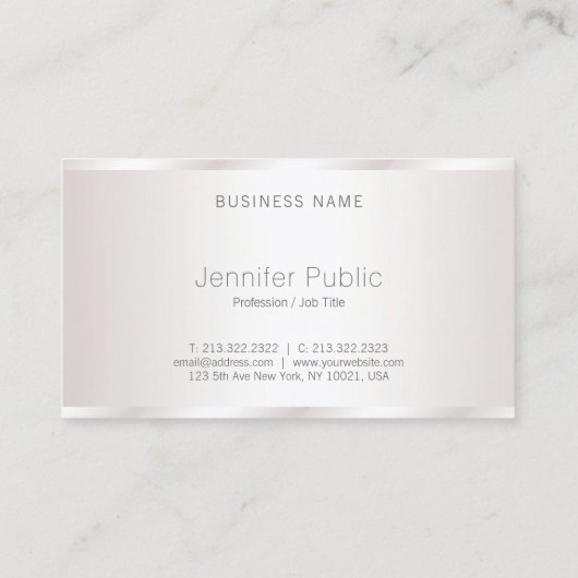 魅力的モダンデザイングラマーエレガントラグジュアリー 名刺 (裏面)