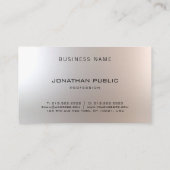 魅力的モダンプロフェッショナルエレガント 名刺 (裏面)