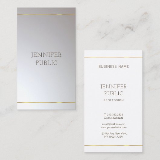 魅力的モダン洗練されたデザイングラマラス 名刺 (正面/裏面)