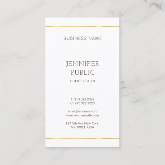 魅力的モダン洗練されたデザイングラマラス 名刺 (裏面)