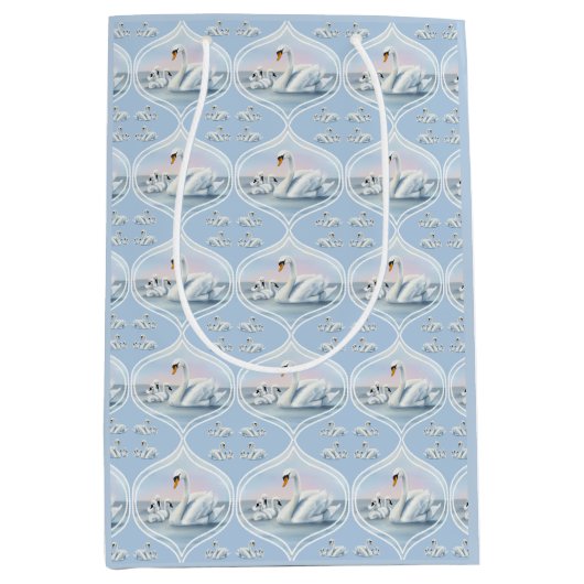 魅力的モマスワンとベビーイン桃の夕日 ミディアムペーパーバッグ (正面)