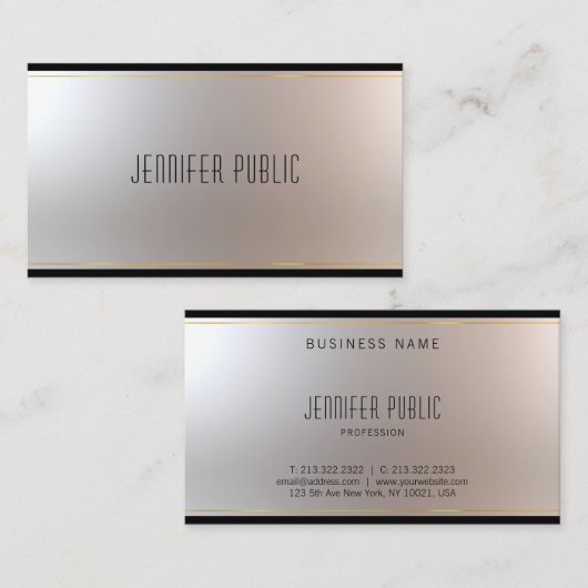 魅力的ユニークなモダンプロフェッショナル 名刺 (正面/裏面)