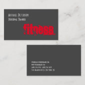 魅力的ユニークなレッドグレーパーソナルトレーナー 名刺 (正面/裏面)