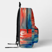 魅力的ユニークな色の手色彩の鮮やか赤海 プリントバックパック (左)