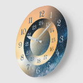 魅力的ユニークな24時間体制 ラージ壁時計 (傾斜)