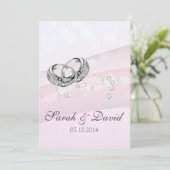 魅力的リングや輪|リハーサルディナー 招待状 (スタンド正面)