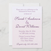 魅力的リングや輪|リハーサルディナー 招待状 (裏面)