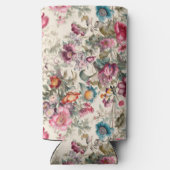 魅力的ヴィンテージインスパイアフローラセルツァーカンコール スリム缶クーラー (裏面)