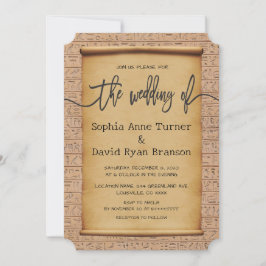 魅力的ヴィンテージエジプ結婚ト 招待状