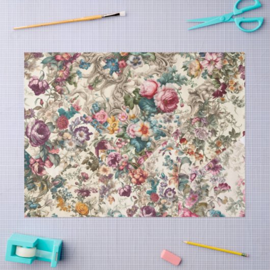 魅力的ヴィンテージエフェラフローラ切り離し 薄葉紙 (クラフト)