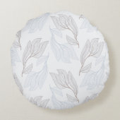 魅力的ヴィンテージシェードブルートゥーペボタニカル離れ ラウンドクッション (裏面)