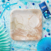 魅力的ヴィンテージスクエア紙プレート ペーパープレート (パーティー)