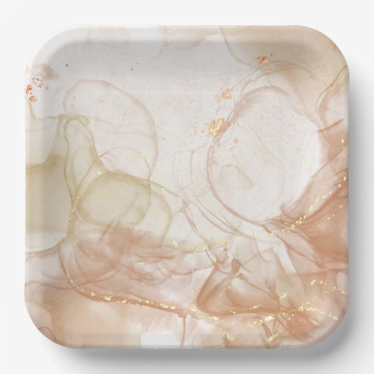 魅力的ヴィンテージスクエア紙プレート ペーパープレート (正面)