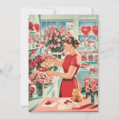 魅力的ヴィンテージ花屋のシーン 招待状 (正面)