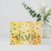 魅力的ヴィンテージIRISH出欠 インビテーションポストカード (スタンド正面)