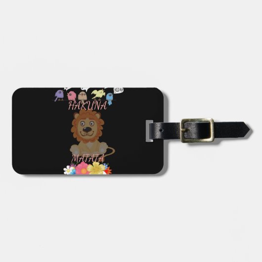 「魅力的動植物ハクナマタタ」ベビーライオン ラゲッジタグ (正面横)