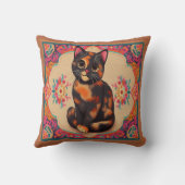 魅力的可愛い亀鮮やか縁ど猫 クッション (裏面)