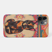 魅力的可愛い亀鮮やか縁ど猫 Case-Mate iPhoneケース (裏面(横))