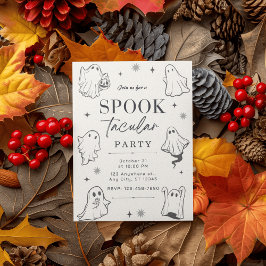 魅力的図解入りの、写真付きのおもしろいの幽霊 招待状