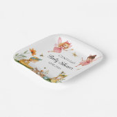 魅力的妖精の森の動物の赤ちゃんシャワー ペーパープレート (傾斜あり)