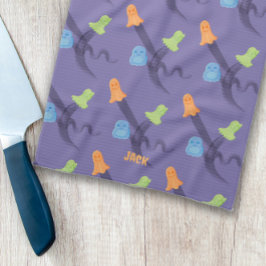 魅力的幽霊、カスタマイズ可能 キッチンタオル