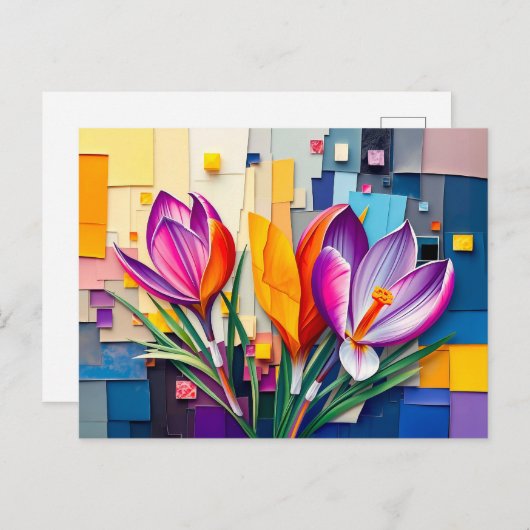 魅力的抽象芸術モダンスタイル シーズンポストカード (正面/裏面)