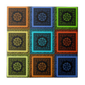 魅力的数々の市松模様に模様デザイン タイル (正面)