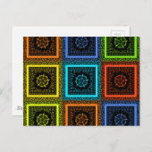 魅力的数々の市松模様に模様デザイン ポストカード (正面/裏面)