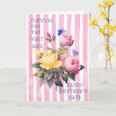 魅力的最高のフローラ母の日 カード (黄色い花)