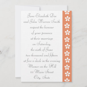 魅力的桜インコーラル結婚式招待状 招待状
