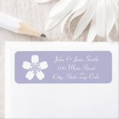 魅力的桜インラベンダー差出人住所ラベル ラベル (インサイチュ)