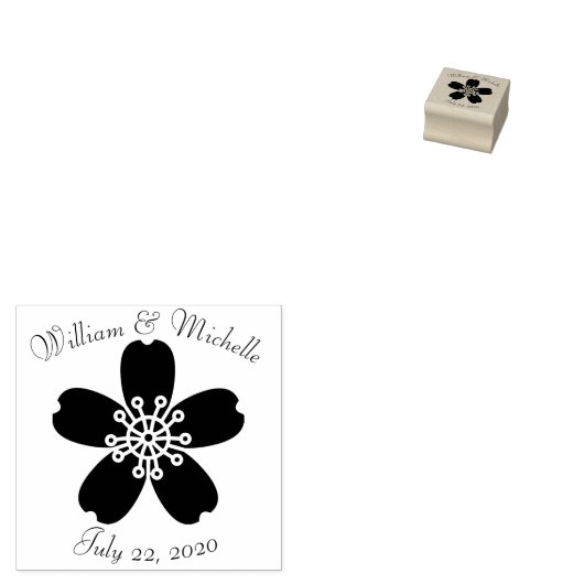 魅力的桜木製の発表切手 ラバースタンプ (押印)