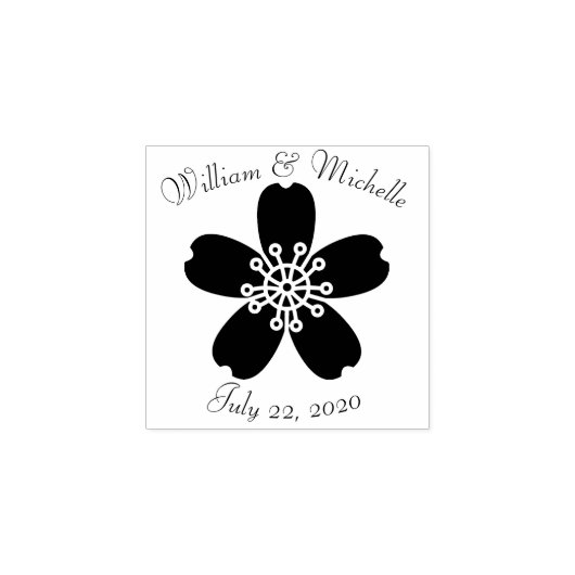 魅力的桜木製の発表切手 ラバースタンプ (インプリント)