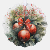 魅力的水モダン色クリスマス オーナメントカード (正面)