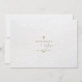 魅力的水彩青フローラ金ゴールドバプテスマ セーブザデート (裏面)