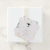 魅力的水彩青フローラ金ゴールドバプテスマ フェイバータグ (インサイチュ)