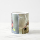 魅力的深紅色（男性と女性）マグカップ コーヒーマグカップ (中央)