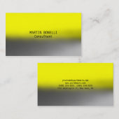 魅力的独占的なプレーン黄色のグレー 名刺 (正面/裏面)