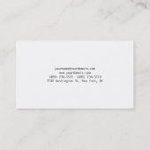 魅力的独占的な白質白 名刺 (裏面)