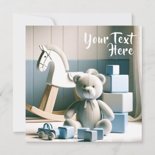 魅力的玩具付きキッズルーム 招待状 (正面)